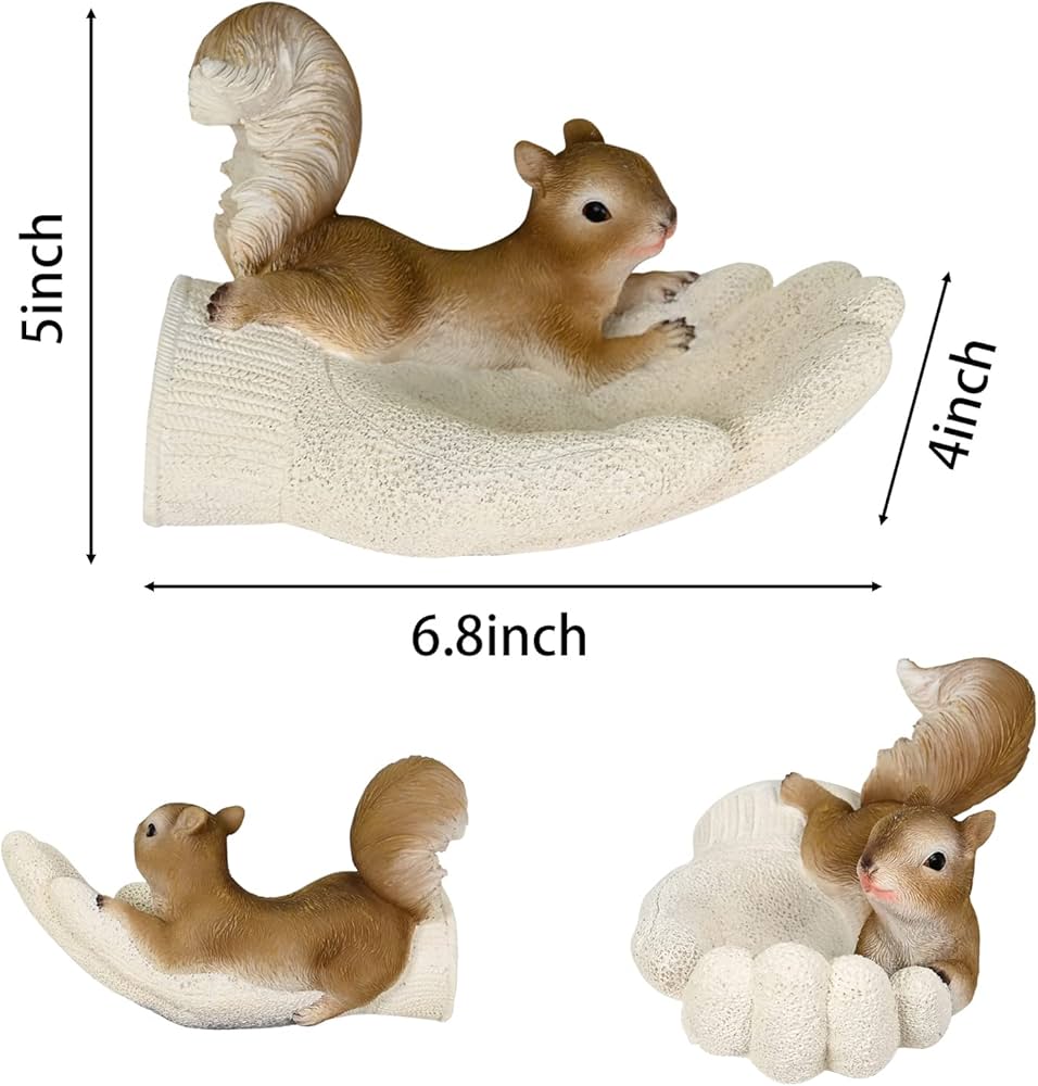 Amazon.co.jp: ALLADINBOX リスの鳥の餌やり器 木の装飾 ユニークな